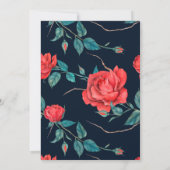  Gothic Red Rose bruiloft uitnodiging (Achterkant)