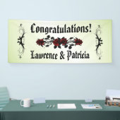 Gothic Red Rose Green Spandoek (Beurs)