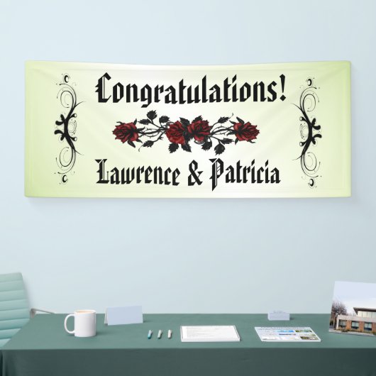 Gothic Red Rose Green Spandoek (Beurs)