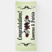 Gothic Red Rose Green Spandoek (Verticaal)