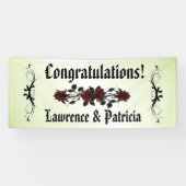 Gothic Red Rose Green Spandoek (Horizontaal)