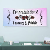 Gothic Red Rose Paarse Spandoek (Beurs)