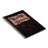 Gothic Red Rose Roze Zwart Boek van Schaduwen Notitieboek (Rechterzijde)