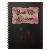 Gothic Red Rose Roze Zwart Boek van Schaduwen Notitieboek (Voorkant)