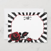Gothic Red Rose Skull Grunge Pirate Dank u kaart (Achterkant)