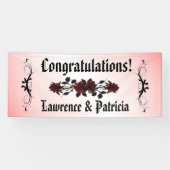 Gothic Red Rose Spandoek (Horizontaal)