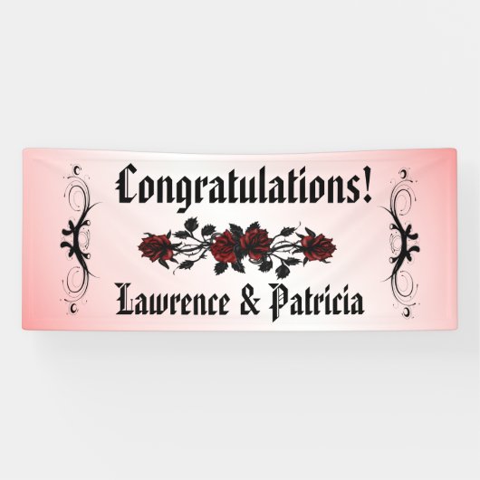 Gothic Red Rose Spandoek (Horizontaal)