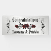 Gothic Red Rose Spandoek (Horizontaal)