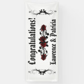 Gothic Red Rose Spandoek (Verticaal)