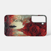 Gothic Red Rose vulde hel Samsung Galaxy Hoesje (Achterkant horizontaal)