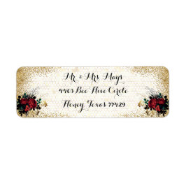 Gothic Red Roses Etiket