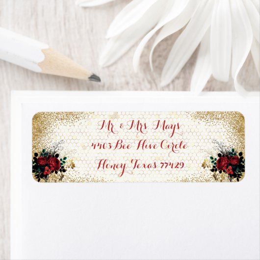 Gothic Red Roses Etiket (Insitu)