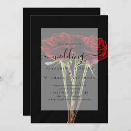 Gothic Red Roses Gothic Wedding Invite