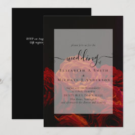 Gothic Red Roses Gothic Wedding Invite