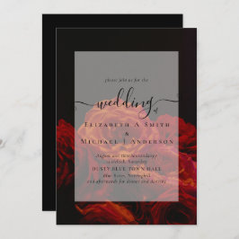 Gothic Red Roses Gothic Wedding Invite
