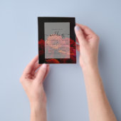 Gothic Red Roses Gothic Wedding Invite Flyer (Hand)