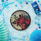 Gothic Red Roses Papieren Bordje (Feest)