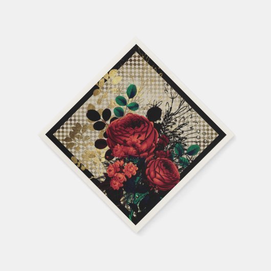 Gothic Red Roses Servet (Hoek)