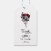 Gothic Red Roses Skelet Cadeaulabel (Voorkant)