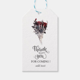 Gothic Red Roses Skelet Cadeaulabel