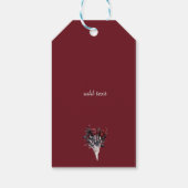 Gothic Red Roses Skelet Cadeaulabel (Achterkant)