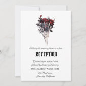 Gothic Red Roses Skelet Kaart (Voorkant)