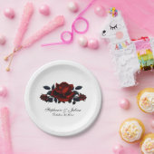 Gothic Red Roses Wedding Paper Bord (Feest)