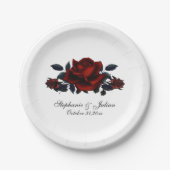 Gothic Red Roses Wedding Paper Bord (Voorkant)