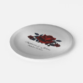 Gothic Red Roses Wedding Paper Bord (Gekanteld)