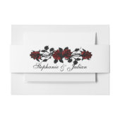 Gothic Red Roses Wedding Paper Bord Uitnodigingen Wikkel (Voorkant Voorbeeld)