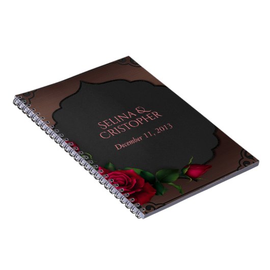 Gothic Red Roses Wedding Planner Notitieboek (Rechterzijde)
