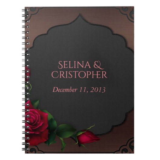 Gothic Red Roses Wedding Planner Notitieboek (Voorkant)