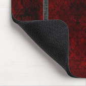 Gothic Red Silver Heart Damask Muismat (Hoek)