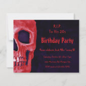 Gothic Red Skull Birthday RIP naar zijn begroting (Voorkant)