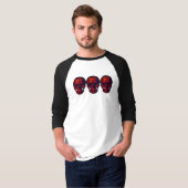 Gothic Red Skulls T-shirt (Voorkant volledig)