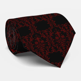 Gothic Red Small Acanthus Wedding Stropdas
