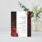 Gothic Red Splatter Floral budget Weddenschap (Staand voorkant)