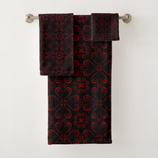 Gothic Red Swirls Bad Handdoek