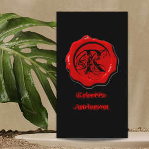 Gothic Red Wax Seal Make-up artist Tattoo Visitekaartje