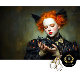 Gothic Redhead with Baby Dragon  Tissuepapier