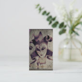 Gothic Renaissance Clown Joker Visitekaartje (Staand voorkant)