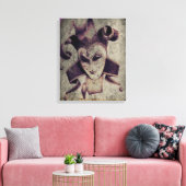 Gothic Renaissance Evil Clown Joker Canvas Afdruk (Insitu (Woonkamer))
