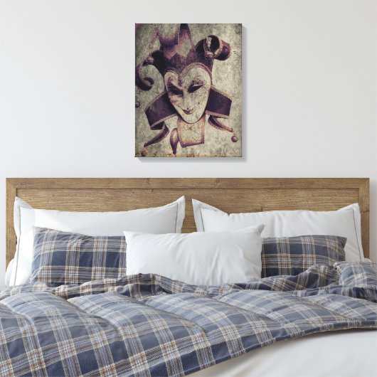 Gothic Renaissance Evil Clown Joker Canvas Afdruk (Insitu (Slaapkamer))