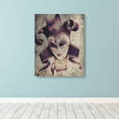 Gothic Renaissance Evil Clown Joker Canvas Afdruk (Insitu (Houten vloer))