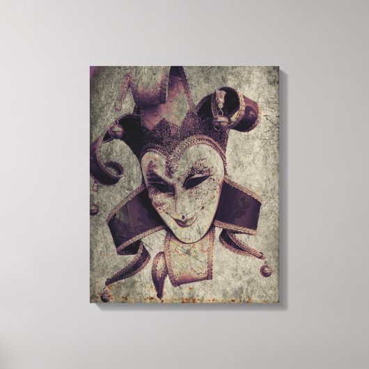 Gothic Renaissance Evil Clown Joker Canvas Afdruk (Voorkant)