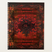 Gothic Renaissance Red Faux Leather Ancient Tome Planner (Voorkant)