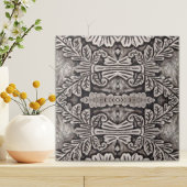 gothic renaissance zilvergrijs tribaal patroon tegeltje