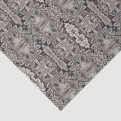 gothic renaissance  zilvergrijs tribaal patroon tissuepapier (Detail)