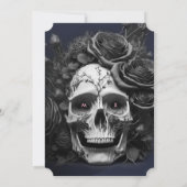 Gothic Retro Adult Halloween Party Skull Pink Kaart (Achterkant)