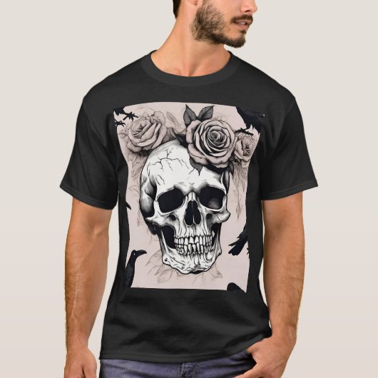 Gothic Reverie Blooms & Botten T-shirt (Voorkant)